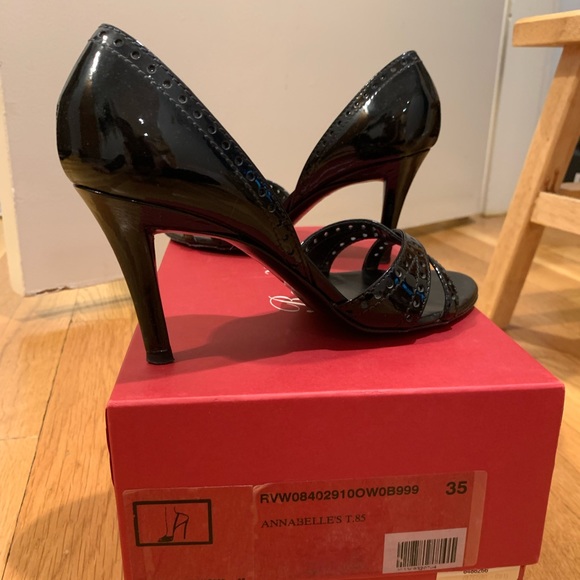 Glossy black Roger Vivier high-heeled sandals - size 35 - Picture 5 of 7